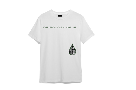 Dripology Wear White/Forrest Green Wave